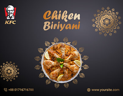 KFC Chiken Biriyani Motion Banner