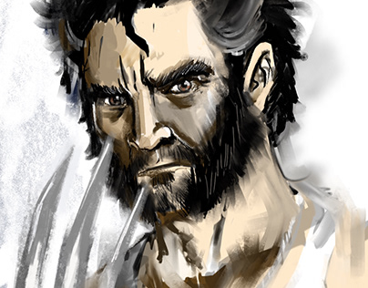 Wolverine digital painting