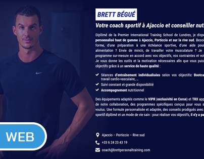 Site internet “Brett Personal Training”