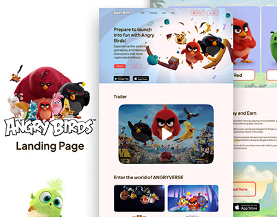AngryBird Landing Page + Interactive Prototype