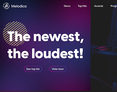 Melodica - Music TV website design