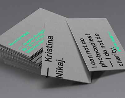 — personal business card