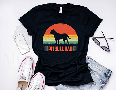 pitbull dad t shirt