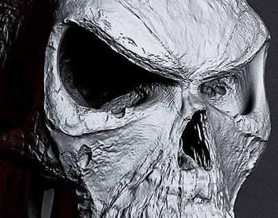 Demon Skull 3D Sculpt - Turbosquid Model