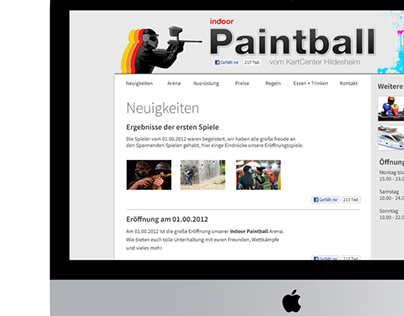 Webdesign - indoor Paintball Hildesheim