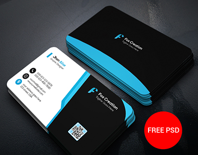 Business Card Design (Free PSD)