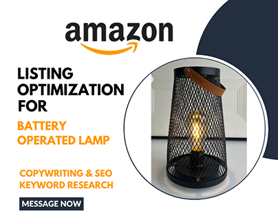 Amazon Listing Optimization For Battery Operated Lamp