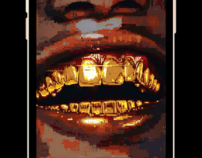 8-BIT GOLD GRILL WALLPAPERS