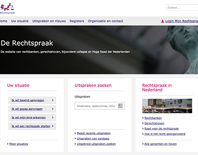 Redesign Dutch Government website of juridical system