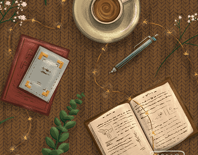 Warm and Cozy Cafe - Surface Pattern Design