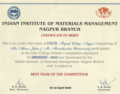 Certificates of Dr. Manishankar Chakraborty, Set-2