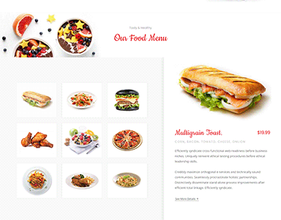 Foodies Website UI Design Ideas