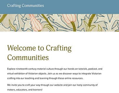 Crafting Communities Website Design