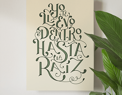 lettering hasta la raiz - Natalia Lafourcade