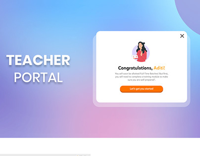 Teacher Portal - Interface Design