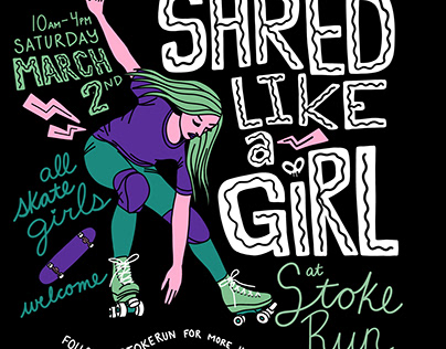 Shred Like A Girl Event Posters