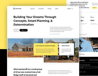 Construction Company Website Design - Figma Template
