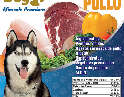 Diseño de etiquetas para productos caninos