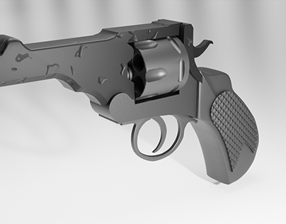 pistol gun 3d render