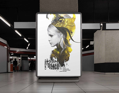 Free Metro Station Poster Mockup