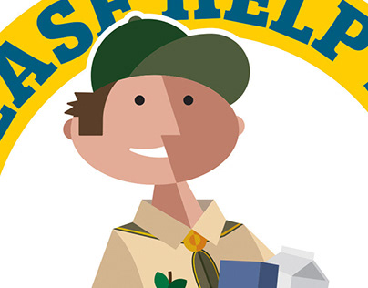 Boy Scout Donation Graphic Illustration
