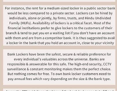 Bank Lockers a Secure Room for your Valuables