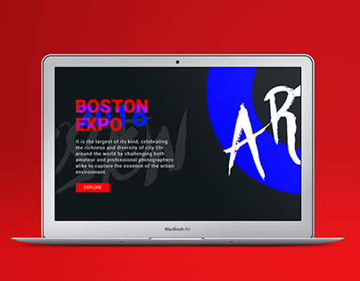Landing page for exhibition of modern art