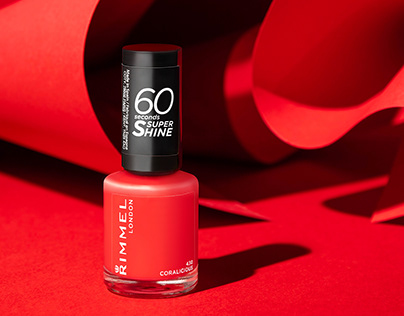 advertising photo of red nail polish