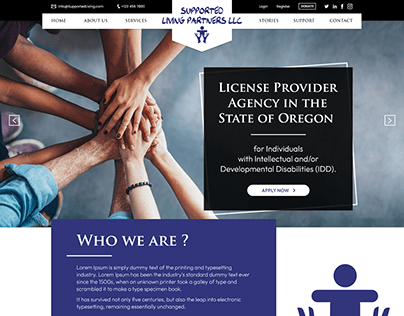 Website Design Concept for 'Supported Living Partners'