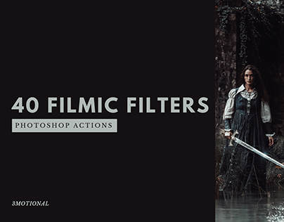 40 Filmic Photoshop Actions & Video LUTs
