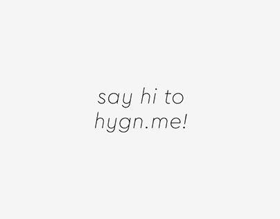 Say hi to hygn.me! — Brand Design und Marketingmedien