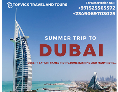 Flyer for Dubai Trip advertorials