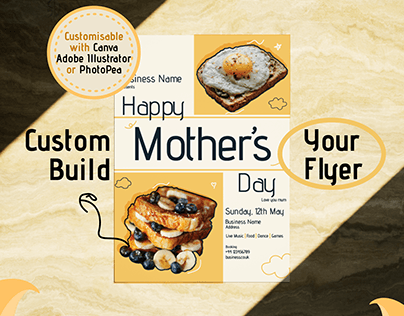 Mother's Day Brunch Flyer Editable Template
