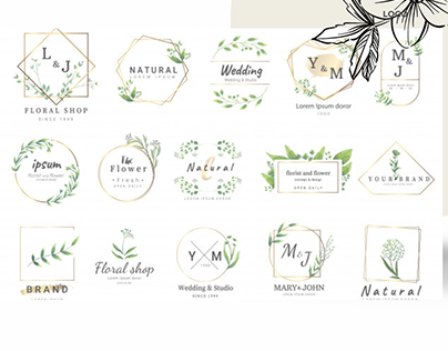 Premium floral logo templates