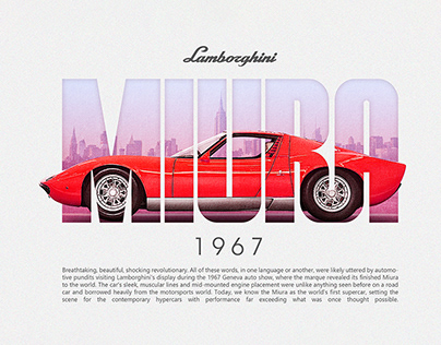 Lamborghini Miura Poster