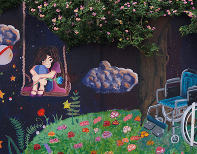 Mural in school for people with disabilities