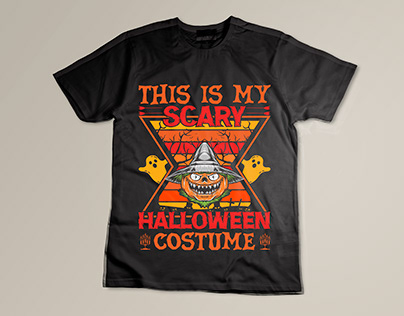 Project thumbnail - Halloween T-Shirt Design vector Graphic template.