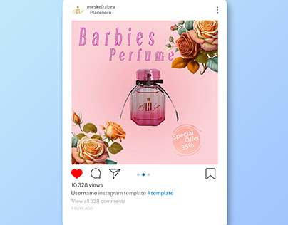 social media ads for perfume Brand مسك الربيع