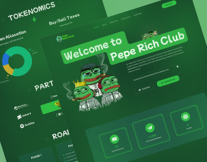 Pepe Meme Landing Page Redesign Concept.