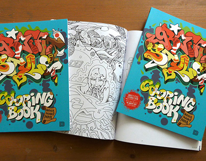 Yudoe06 sketch for Graffiti coloring book.