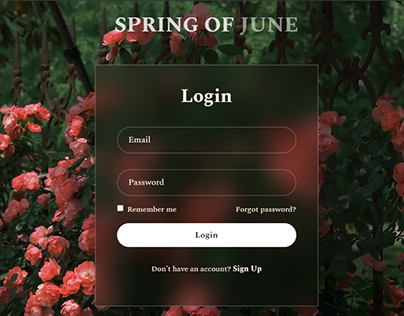 Project thumbnail - Spring Of June Wireframing