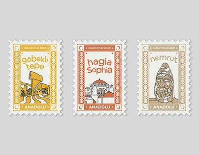 Cradle of Civilizations Anatolia Postage Stamp Designs