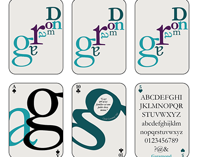 Typographic Playing Cards