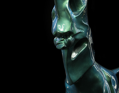 sculpture "Egoist". plastic, chameleon.