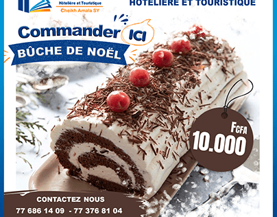 Christmas log commercial poster