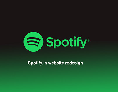 Spotify.in landing page redesign