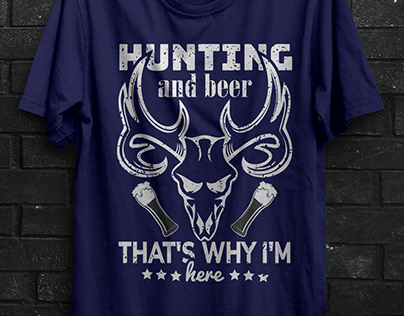 Hunting typography t-shirt design