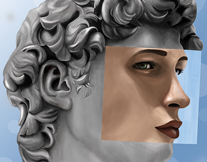Michelangelo's David illustration