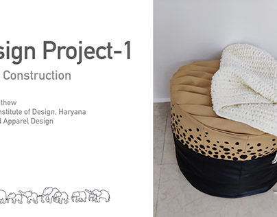 Design Project- Pouffe and throw inspired by elephant