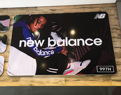 New Balance images in wholesale clients' store